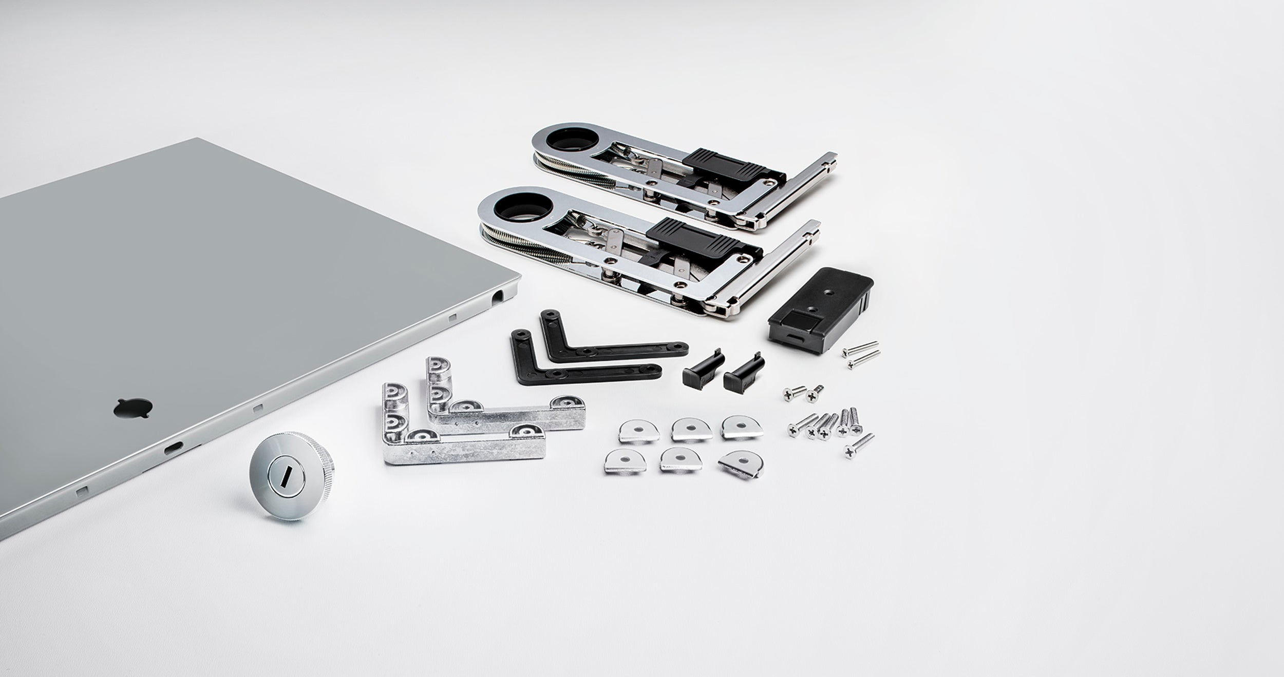 Komplettset Soft-Close Klapptür für USM Haller RAL 7005 Mittelgrau