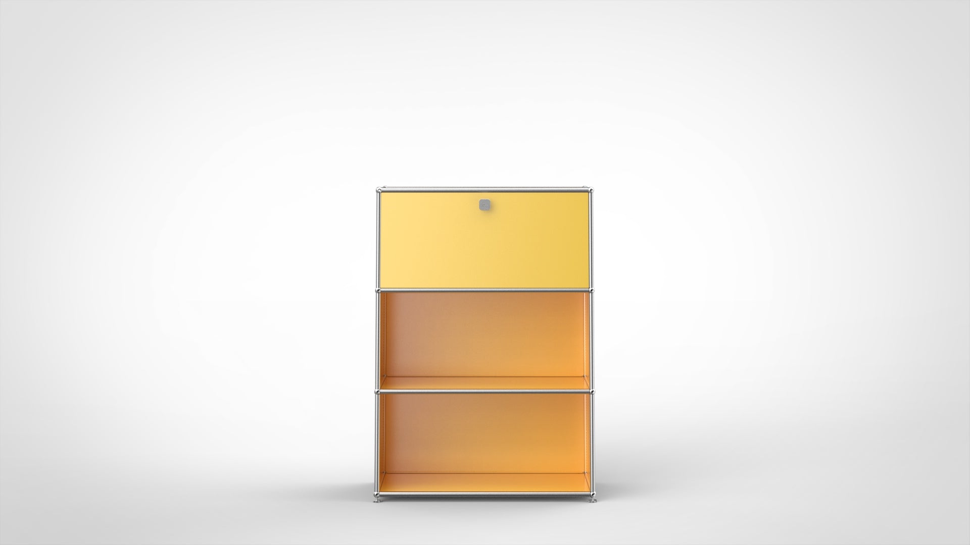 SYSTEM 01 Classic Highboard mit 1 Klapptür, RAL 1004 Goldgelb, Matt