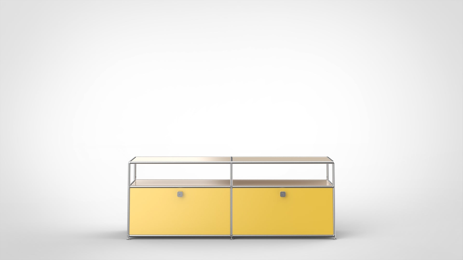 SYSTEM 01 Urban Sideboard mit Klapptüren, RAL 1004 Goldgelb, Matt