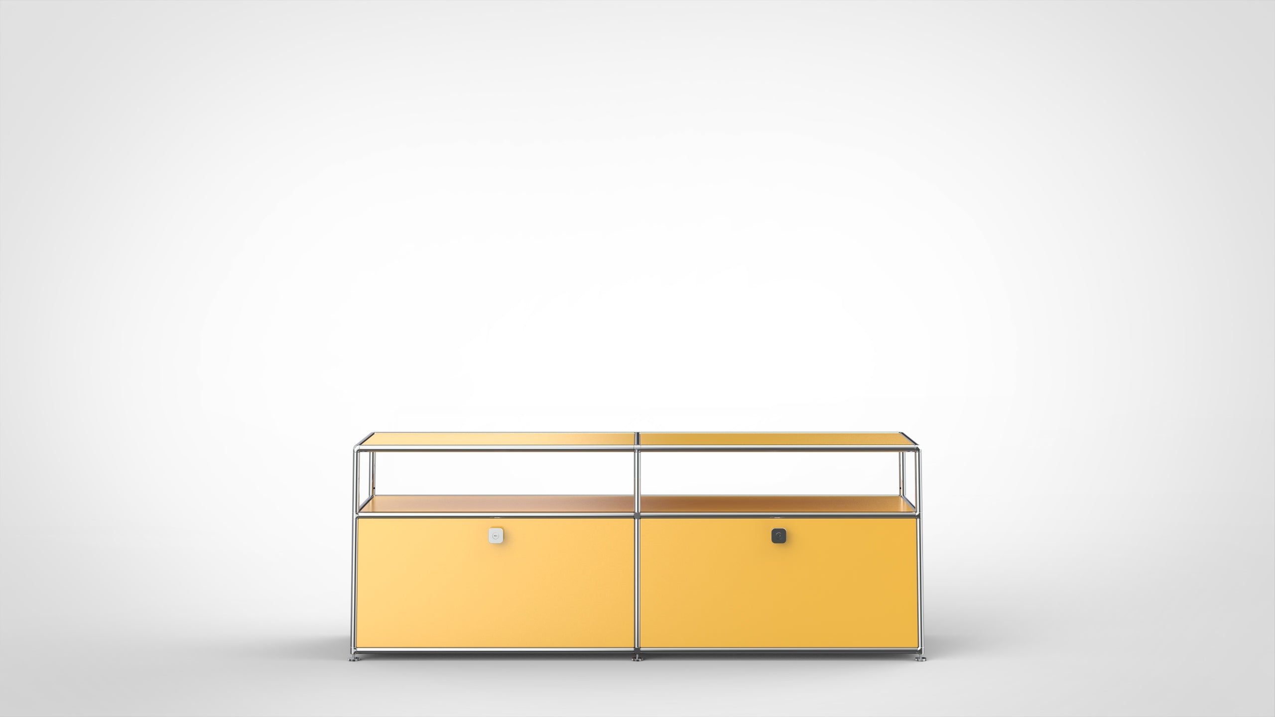 SYSTEM 01 Urban Sideboard mit Klapptüren, RAL 1004 Goldgelb, Glänzend