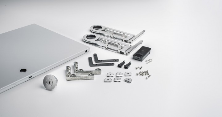 konektra Complete drop-down door kit for USM Haller Light grey