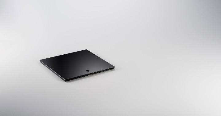 SYSTEM 01 Kit complet porte abattante Cube brillant Noir graphite