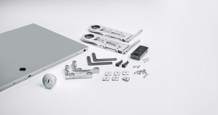 konektra Complete drop-down door kit for USM Haller Medium grey