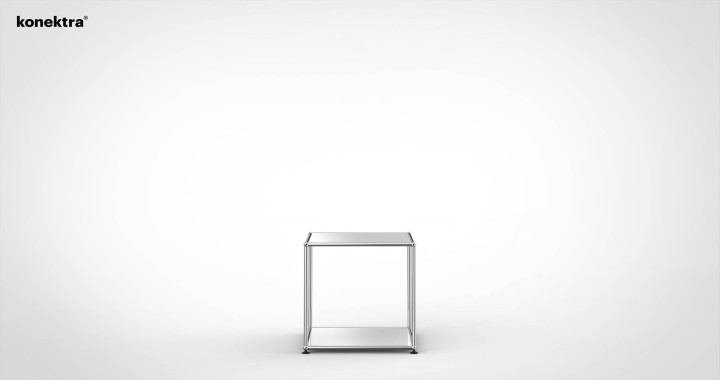 SYSTEM 01 Classic Side table, RAL 9010 Pure white
